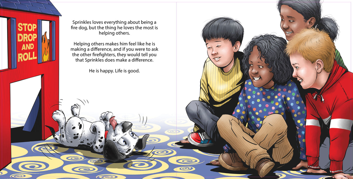 Sprinkles the Fire Dog 2 Artist Signed and Personalized Paul Combs Studio 7